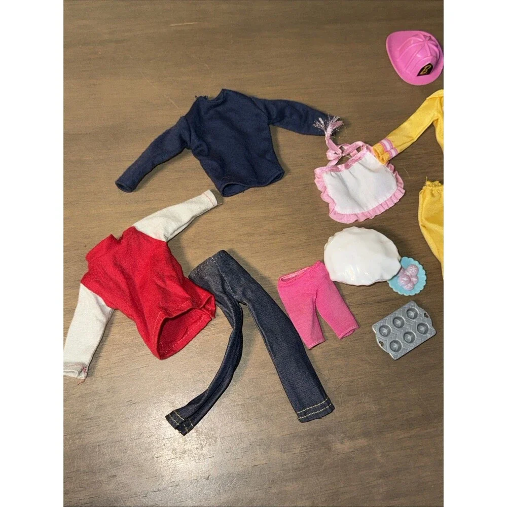 Barbie Doll Career Vet Firefighter Baker Costumes Accessories Clothing Lot